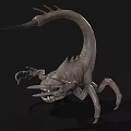 Mythical Monster Creature with Long Neck Multiple Legs and Sharp Teeth 3d model