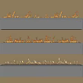 Modern Wall Mounted Gray Fireplaces With Burning Flames On Brown Wall