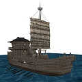 Chinese ship Ancient Three Kingdoms ship 3d model
