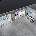 Specialty Store Showroom With Sofa Table Chairs And Wall Portraits