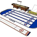 Professional Curling Sports Equipment Including Stones Brooms And Rink Setup For Competition Use