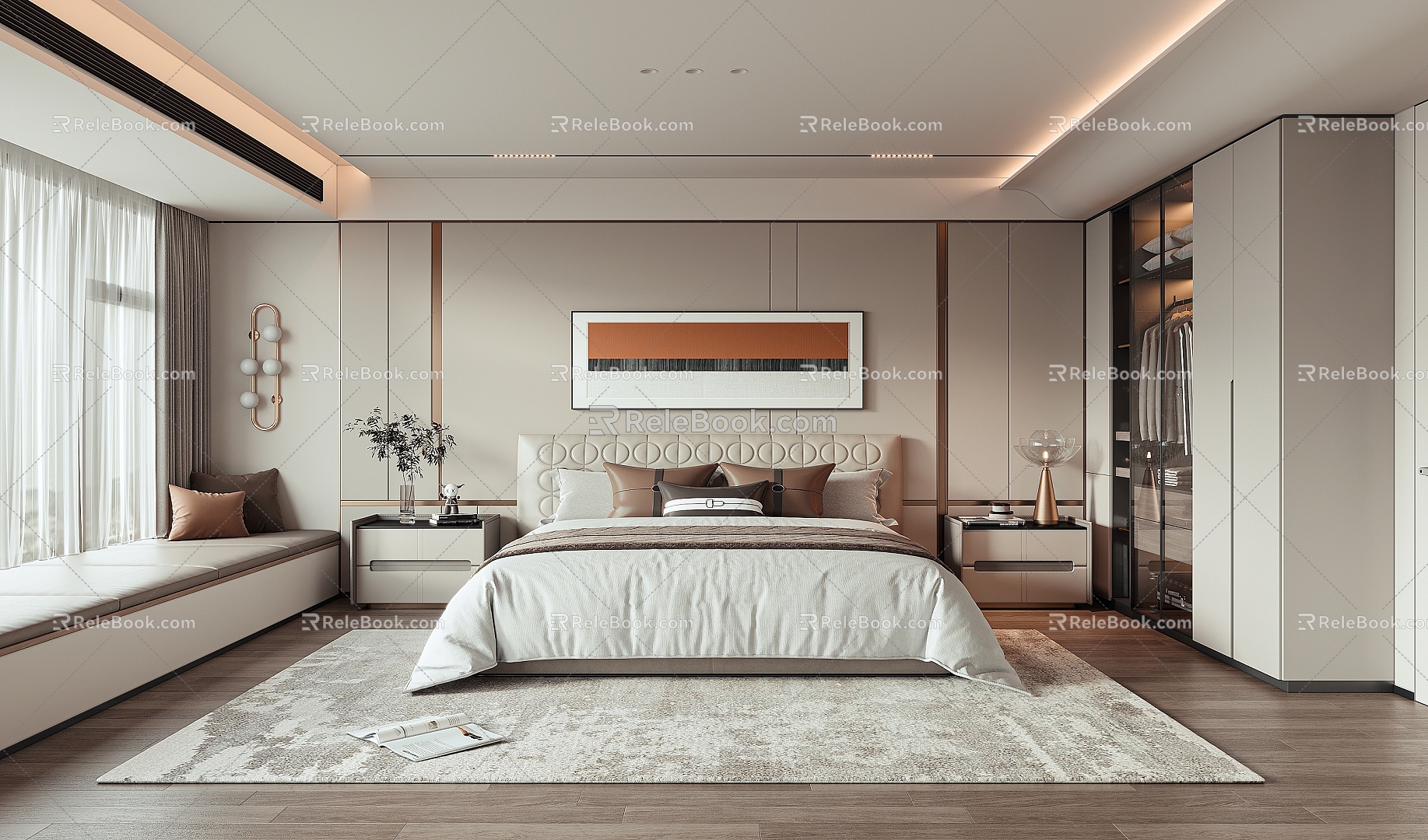 Light Luxury Bedroom 3d model