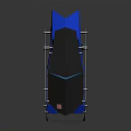 Modern Blue Futuristic Gaming PC Case With Game Theme Panel And RGB Lighting