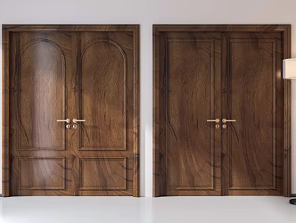 Chinese Double Door French Double Door Double Door Solid Wooden Door American Double Door Meeting Room Door 3d model