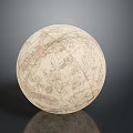Vintage Globe With Hand Drawn World Map And Ornate Surface Details