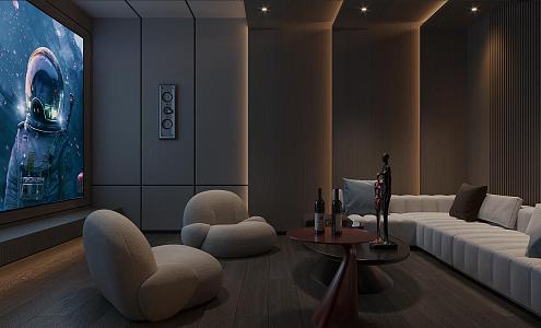 Video Room Private Cinema Home Theater Movie Hall 3d model