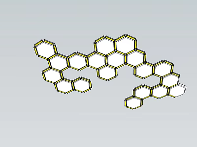 Geometric Hexagonal Decorative Light With Unique Honeycomb Shape And Modern Design 3d model