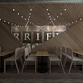 Currify Restaurant Exterior Design With Brick Wall Grille Entrance Green Counter And Tables