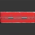 Red First Aid Kit With White Cross Symbol And Metal Case For Emergencies