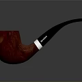 Red Wood Grain Tobacco Pipe With Black Stem And Rattray's Brand Design
