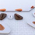 Stylish Outdoor Chair With Brown And White Modern Design For Garden Use