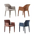 Modern Upholstered Dining Chairs In Multiple Colors For Stylish Dining Spaces 3d model