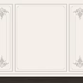 Ornate Gypsum Molding On White Paneled Wall For Classic Interior Design