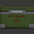 Green Hard Case Storage Box With Metal Buckles Lock And Red Logo Text