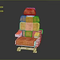 Comfortable Orange Cushioned Chair With White Frame And Rolling Wheels Design
