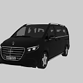 Black Mercedes-Benz MPV Exterior Design With Side Sliding Doors And Stylish Headlights