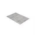 Gray Square Rug With Textured Pattern For Modern Interior Design 3d model