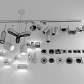 Modern lamp combination spotlight 3d model