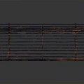 Rustic Industrial Architectural Metal Bench With Weathered Slatted Structure