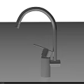 Modern White Kitchen Faucet With Curved Spout And Single Handle Design