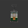 Vintage Green And White Tram Number 3 With Strasbourg Sign Roof Pantograph And Open Carriage