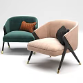 Modern Accent Chairs with Teal and Gray Upholstery Pillows Black Metal Legs and Gold Tips