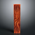 Red Wooden Texture Plant Inspired Decorative Strip For Home Art