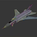 Silver Gray Military Fighter Jet With Number 08 And Red Markings On