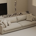 Three-seat sofa 3d model