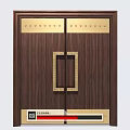New Chinese Style Gate Patio Door 3d model