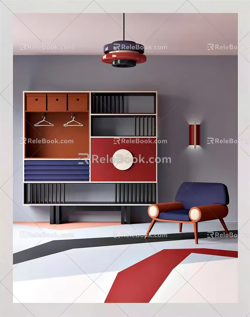 Modern Decorative Cabinet 3d model