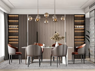 Light Luxury Restaurant 3d model