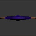 Glowing Fantasy Sword Featuring Purple Blue Blade and Golden Hilt Accents for Game Weapon Design