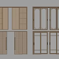 Wooden Double Doors with Lattice Panels and Glass Inserts in Stylish Designs for Home Interiors