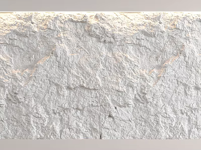 White Background Wall With Rough Textured Surface As Decorative Feature For Interior Design 3d model