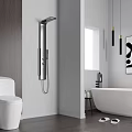 Modern Bathroom Interior Design Featuring White Toilet Shower Bathtub And Decor