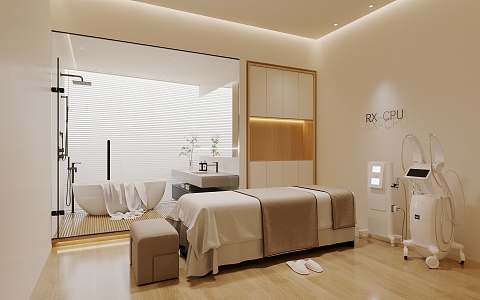 Qui Ji SPA Beauty Salon Room Health Box Massage 3d model