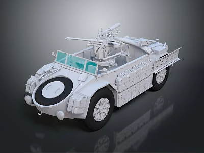 3D Model Of Functional Armored Vehicle With Weapon And Armor 3d model