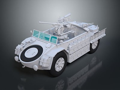 Modern Bulletproof Car Armed Jeep Armed Car Armed Bulletproof Car 3d model