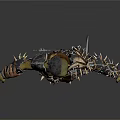 Fantasy Female Warrior Game Character With Green Skin And Leather Metal Armor Gear