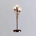 Elegant Modern Lighting Fixture Combination With Curved Glass And Metal Frame