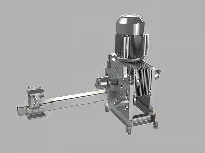 Industrial Equipment With Electric Motor Stable Base And Metal Support Structure 3d model