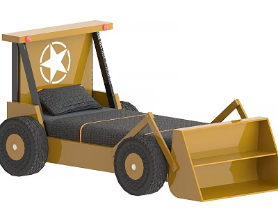 Modern Children's Bed Children's Car Bed 3d model