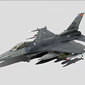 Gray US Air Force Fighter Jet Equipped With Missiles And Military Markings