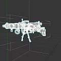 Game Movie Character Fictional Firearm With Detailed Metallic Tactical Design
