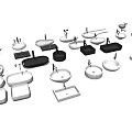 Various Modern Washbasin Designs Featuring Different Shapes For Bathroom Decor 3d model