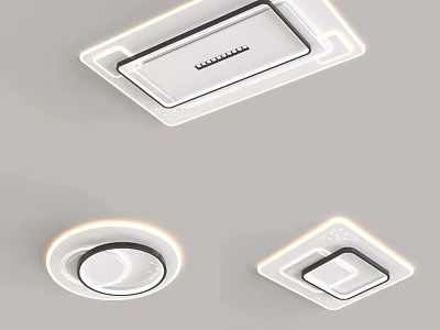 Modern Ceiling Lights With Various Shapes And Illumination 3d model