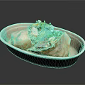 Delicious Grilled Meat Wrap With Fresh Vegetables And Herbs In Paper Bowl