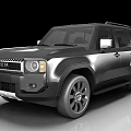 Black SUV Car With Modern Rugged Design Front Grille And Alloy Wheels