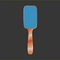 Ergonomic Daily Use Comb With Orange Handle And Blue Bristles Design